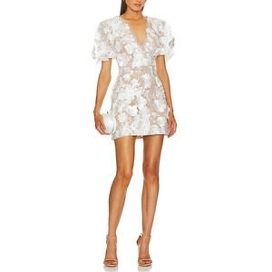 Elliatt 'Zayla' White Polyamide Mini Dress Size XS